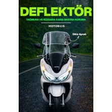 Motobros Motosiklet Ön Cam Motosiklet Deflektör Motor Ön Ek Cam Universal Çift Bağlantılı Asansörlü Deflektör
