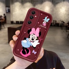 Ucuc Samsung Galaxy A05S Uyumlu Silikon Malzeme Darbeye Dayanıklı Bordo Renkli Kılıf Mickey Mouse