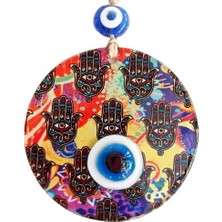 Sesengo Füzyon Cam Fatma Ana Bereket Eli Nazar Boncuklu Duvar Süsü