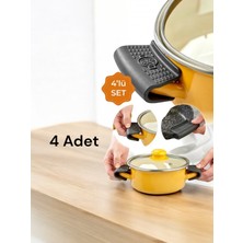 Nesto Home 4'lü Set Tencere Kulbu Tava Tepsi Tutacağı Isıya Dayanıklı