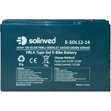 Solinved 12V 14AH Vrla Tipi Elektrikli Bisiklet Aküsü