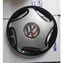 Yk Volkswagen Golf / Polo / Jetta / Bora Uyumlu 15 Inç Çift Renk Jant Kapağı 4'lü Takım Amblem Hediyeli