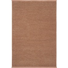 Cool Halı Marcos Taba Kahverengi Düz Renk Makinede Yıkanan Kaymaz Tabanlı Dokuma Yazlık Ince Kilim