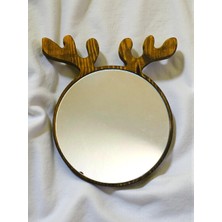 Kılıç Ahşap CNC&LAZER Dekoratif Duvar Aynası 30X24 cm – Modern Tasarım – Şeffaf Ahşap & Ceviz Renk Seçenekli