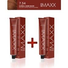 Maxx Deluxe 2'li Tüp Boya 100 ml 7.34 Kumral Dore Bakır