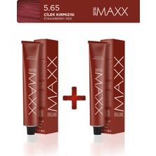 Maxx Deluxe 2'li Tüp Boya 100 ml 5.65 Çilek Kırmızısı