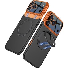 Apple iPhone 17 Pro Kılıf M-Safe Şarj Özellikli 360 Derece Standlı Çift Parçalı Redclick Torino Kapak