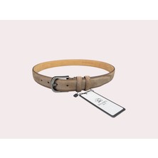 İstanbul Belt Hakiki Süet Kadın Deri Kemer – 3 CM – Gümüş Ton Tokalı, Dayanıklı, Şık & Gerçek Deriden Kemer