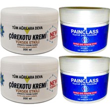 Çörekotu Çörek Otu Kremi White Box 2 Adet 200 ml + 2 Adet Painclass Kuyruk Yağı Kremi 100 ml / Krem Seti