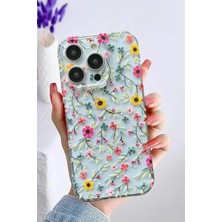 3gen Case Iphone 14 Pro Kılıf Tatlı Çiçekler Desenli Şeffaf Silikon Kılıf Flower6