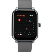 Normadia Şık Kare Tasarımlı Çok Fonksiyonlu Akıllı Saat, Siyah Renk