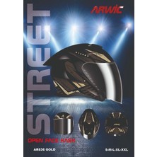 Arwic Yarım Kask AR836 Gold