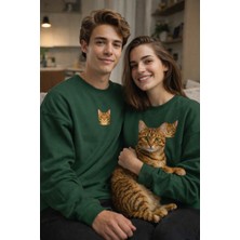 Muhtar Store Bengal Kedi Desenli Sevgili Sweatshirt – Iç Baskı Sevgililer Günü Çift Kombini
