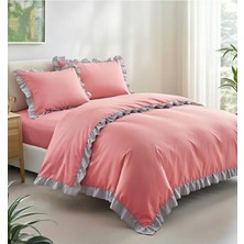 Le Gule Home 100% Pamuk Çift Kişilik Fırıfrlı Nevresim Takımı