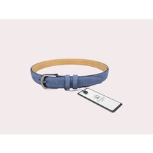 İstanbul Belt Hakiki Süet Kadın Deri Kemer – 3 CM – Gümüş Ton Tokalı, Dayanıklı, Şık & Gerçek Deriden Kemer