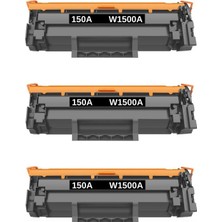 Plusprint Hp 150A-W1500A Çipli Muadil Toner 3 Adet Hp Laserjet Mfp M141A Hp Laserjet Mfp M141A Mfp M111A Mfp M111W Yazıcılar Uyumlu