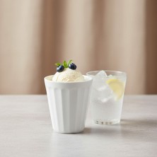 Güral Porselen Rölyefli Çok Amaçlı Çay Kahve Sunum Bardağı - Kalemlik - Fırçalık