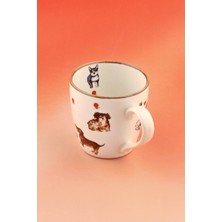 Bursa Porselen Dekor Retro Dog Akıtma Porselen Kupa