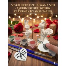 Metakey3d Sevgililere Özel Zootropolis Boyama Seti Parmak Izi Anahtarlık Sevgililer Günü Hediye