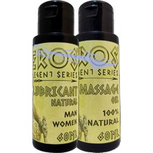 Eros Legent 60 ml Lubricant Gel Kolay Kayganlık Jeli + Eğlencelik Masaj Yağı 60 ml