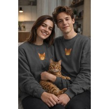 Muhtar Store Bengal Kedi Desenli Sevgili Sweatshirt – Iç Baskı Sevgililer Günü Çift Kombini