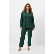 Bürümcük Gömlek Yaka Düğmeli  Alt Üst Takım Tesettüre Uygun  2xl 6xl