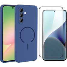 Vendas Samsung Galaxy A26 Kılıf M-Safe Şarj Özellikli Zore Meta Kapak + Cam Ekran Koruyucu