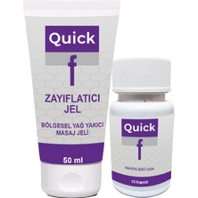 Quick F Seti: Quick F Gel 50 ml Jel Hafifliğin Anahtarı + Quick F 15 Kaps Bir Arada
