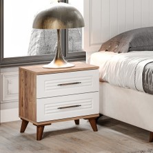 Guneystore Paris Komple Mdf Atlantik Çam - Beyaz Komodin