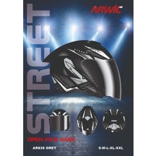 Arwic Yarım Kask AR836 Grey