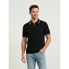 Kastrioti Premium Yarım Fermuarlı Polo Yaka T-Shirt
