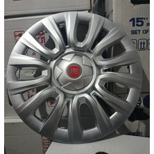 Yk Fiat Egea / Linea / Doblo / Fiorino Uyumlu 15 Inç Jant Kapağı 4'lü Takım Amblem Hediyeli