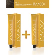 Maxx Deluxe 2'li Tüp Boya 60 ml 6.11 Yoğun Küllü Koyu Kumral