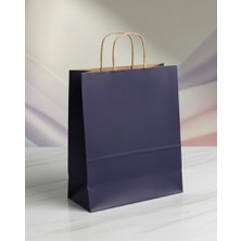 Aybaş Kağıtçılık 1.kalite 25X31 cm Büyük Boy ( 5 Adet ) Lacivert Renkli Kraft Kağıt Çanta,hediye Poşeti,hediye Paketi