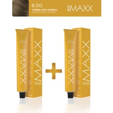Maxx Deluxe 2'li Tüp Boya 60 ml 8.00 Yoğun Açık Kumral