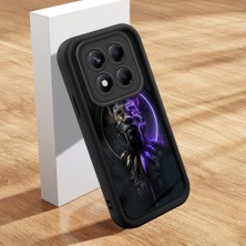 HONTINGA Xiaomi Redmi Note 14 Pro ile Uyumlu Kılıfı Düşüme Önleyici Basitlik Anti Düşme Kamera Korumali Hero Deseni Siyah Desen Yumuşak Silikon Telefon Kılıfı Kadın ve Erkek Için Uygundur K2-0307