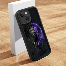 HONTINGA iPhone 15 Plus ile Uyumlu Kılıfı Düşüme Önleyici Basitlik Anti Düşme Kamera Korumali Hero Deseni Siyah Desen Yumuşak Silikon Telefon Kılıfı Kadın ve Erkek Için Uygundur K2-0307