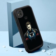 HONTINGA Xiaomi Redmi 9c ile Uyumlu Kılıfı Düşüme Önleyici Basitlik Anti Düşme Kamera Korumali Hero Deseni Siyah Desen Yumuşak Silikon Telefon Kılıfı Kadın ve Erkek Için Uygundur K2-0307