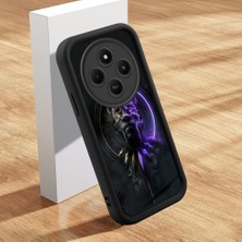 HONTINGA Xiaomi Redmi 14C 4g ile Uyumlu Kılıfı Düşüme Önleyici Basitlik Anti Düşme Kamera Korumali Hero Deseni Siyah Desen Yumuşak Silikon Telefon Kılıfı Kadın ve Erkek Için Uygundur K2-0307