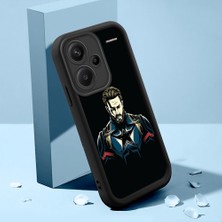 HONTINGA Xiaomi Redmi Note 13 Pro Plus ile Uyumlu Kılıfı Düşüme Önleyici Basitlik Anti Düşme Kamera Korumali Hero Deseni Siyah Desen Yumuşak Silikon Telefon Kılıfı Kadın ve Erkek Için Uygundur K2-0307