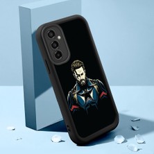 HONTINGA Samsung Galaxy M23 ile Uyumlu Kılıfı Düşüme Önleyici Basitlik Anti Düşme Kamera Korumali Hero Deseni Siyah Desen Yumuşak Silikon Telefon Kılıfı Kadın ve Erkek Için Uygundur K2-0307