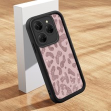 HONTINGA Tecno Spark 20 Pro ile Uyumlu Kılıfı Düşüme Önleyici Basitlik Anti Düşme Kamera Korumali Inek Derisi Deseni Siyah Desen Yumuşak Silikon Telefon Kılıfı Kadın ve Erkek Için Uygundur K2-0235