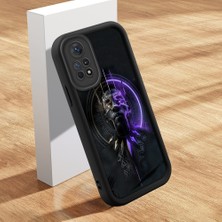 HONTINGA Xiaomi Redmi Note 11 Pro 4g ile Uyumlu Kılıfı Düşüme Önleyici Basitlik Anti Düşme Kamera Korumali Hero Deseni Siyah Desen Yumuşak Silikon Telefon Kılıfı Kadın ve Erkek Için Uygundur K2-0307