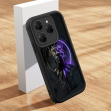 HONTINGA Tecno Spark 20 Pro ile Uyumlu Kılıfı Düşüme Önleyici Basitlik Anti Düşme Kamera Korumali Hero Deseni Siyah Desen Yumuşak Silikon Telefon Kılıfı Kadın ve Erkek Için Uygundur K2-0307