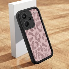 HONTINGA Xiaomi Redmi Note 13 Pro Plus ile Uyumlu Kılıfı Düşüme Önleyici Basitlik Anti Düşme Kamera Korumali Inek Derisi Deseni Siyah Desen Yumuşak Silikon Telefon Kılıfı Kadın ve Erkek Için Uygundur K2-0235