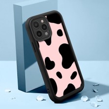 HONTINGA iPhone 16 Pro ile Uyumlu Kılıfı Düşüme Önleyici Basitlik Anti Düşme Kamera Korumali Inek Derisi Deseni Siyah Desen Yumuşak Silikon Telefon Kılıfı Kadın ve Erkek Için Uygundur K2-0235