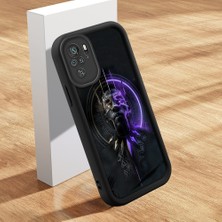 HONTINGA Xiaomi Redmi Note 10S ile Uyumlu Kılıfı Düşüme Önleyici Basitlik Anti Düşme Kamera Korumali Hero Deseni Siyah Desen Yumuşak Silikon Telefon Kılıfı Kadın ve Erkek Için Uygundur K2-0307