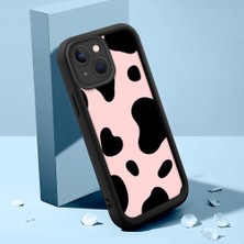 HONTINGA iPhone 13 ile Uyumlu Kılıfı Düşüme Önleyici Basitlik Anti Düşme Kamera Korumali Inek Derisi Deseni Siyah Desen Yumuşak Silikon Telefon Kılıfı Kadın ve Erkek Için Uygundur K2-0235