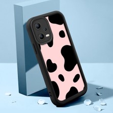 HONTINGA Poco X5 5g ile Uyumlu Kılıfı Düşüme Önleyici Basitlik Anti Düşme Kamera Korumali Inek Derisi Deseni Siyah Desen Yumuşak Silikon Telefon Kılıfı Kadın ve Erkek Için Uygundur K2-0235