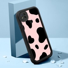 HONTINGA Xiaomi Redmi 10A ile Uyumlu Kılıfı Düşüme Önleyici Basitlik Anti Düşme Kamera Korumali Inek Derisi Deseni Siyah Desen Yumuşak Silikon Telefon Kılıfı Kadın ve Erkek Için Uygundur K2-0235
